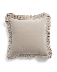 18x18 Ruffle Velvet Pillow | Home | Marshalls | Marshalls