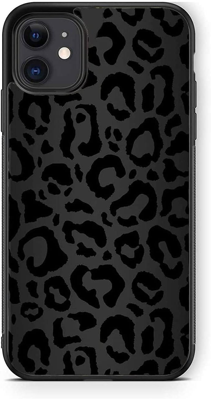 XUNQIAN Compatible for iPhone 12 Case, iPhone 12 Pro Case, Black Leopard Cheetah Animal Skin Prin... | Amazon (US)