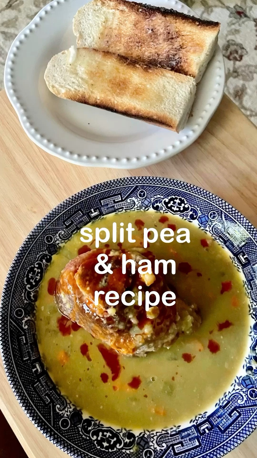 It’s soup season! Do you have a favorite soup?

Honestly, I can take or leave soup, but I make this one often. My husband absolutely loves it! It’s budget friendly, easy & quick!

Turn your pressure cooker on sauté & add a couple tablespoons butter.

Add a chopped onion, 2 diced carrots & 2 diced celery sticks. Sauté 5 minutes.

Add 1-2 ham hocks, diced ham steak, 2 bay leaves, 1 bag split peas, 3c chicken stock & 3c water. Use the natural release option & cook on high pressure for 20 minutes. Let the pressure naturally release for 10 minutes before you release the rest.

My husband likes to put the entire ham hock in his bowl & adds hot sauce. I just like the bits of ham steak and leave mine as is!


#LTKhome #LTKVideo #LTKSeasonal