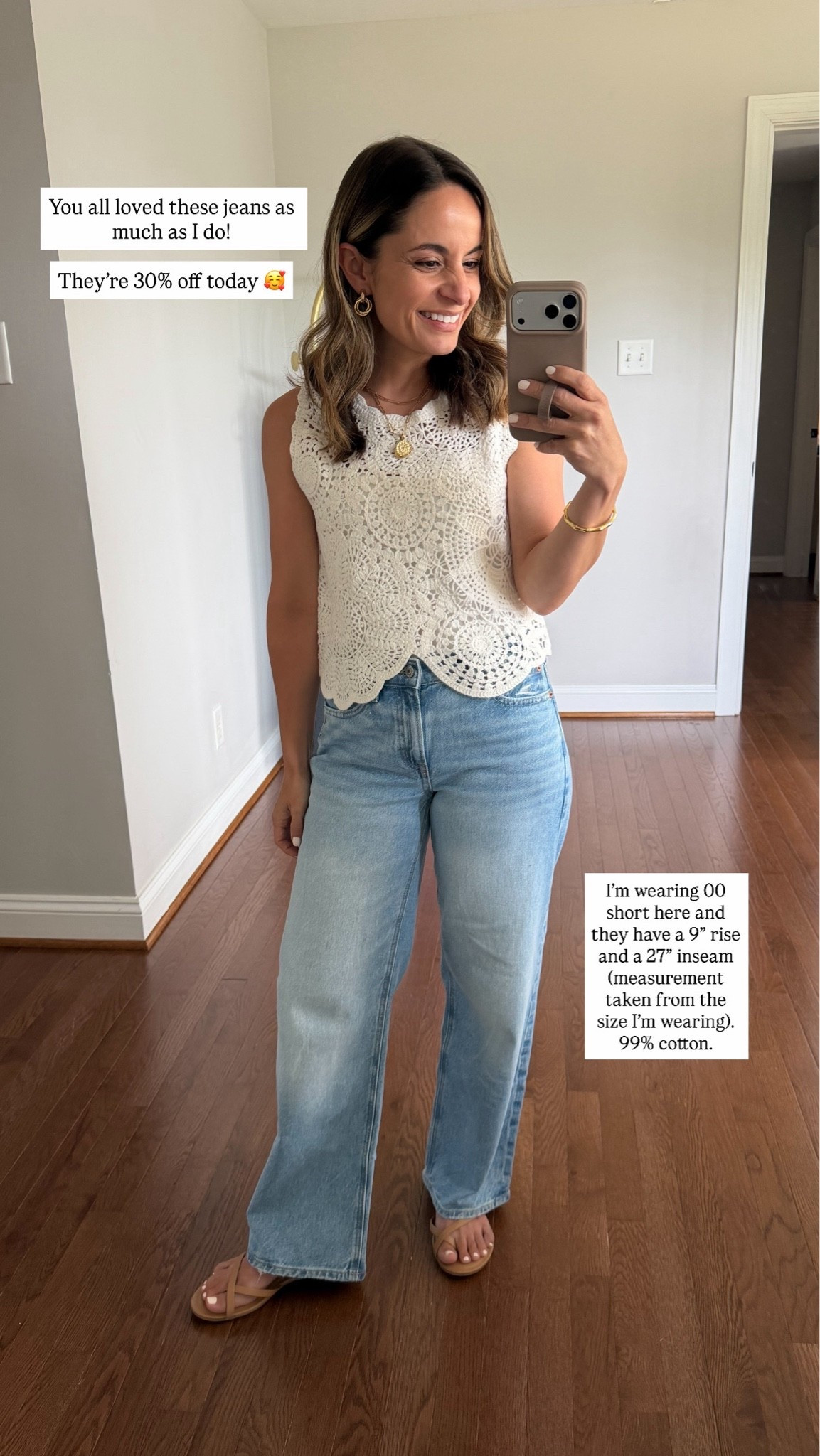 30% off these reader favorite jeans! 

I’m wearing 00 short. They have a relaxed straight fit - I would consider them true to size. I measured this pair and they have a 9” rise and a 27” inseam. They also come in extra short which has more of a 25” inseam. 

The top is mostly sold out in white but is also linked below. I’m wearing it in xxs.

#LTKPetite