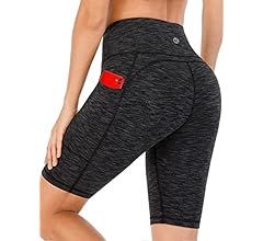 Ewedoos Biker Shorts for Women High Waist Yoga Shorts with 3 Pockets Athletic Compression Shorts ... | Amazon (US)