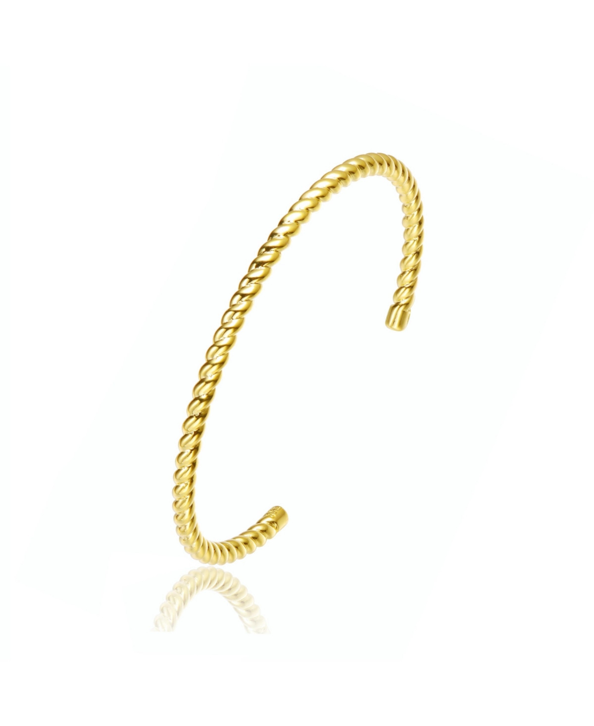 Rachel Glauber Elegant 14K Gold Plated Beaded Cuff Bracelet - Gold | Macy's