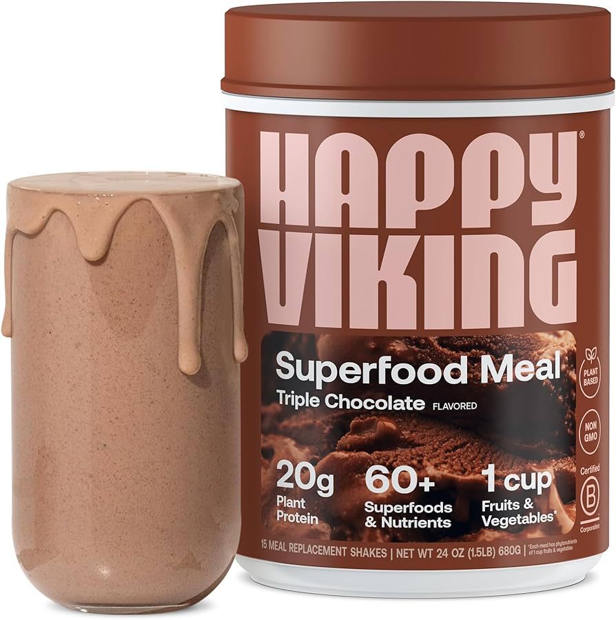 Happy Viking Triple Chocolate Protein + Superfoods Powder, Created by Venus Williams, 20G Protein... | Amazon (US)