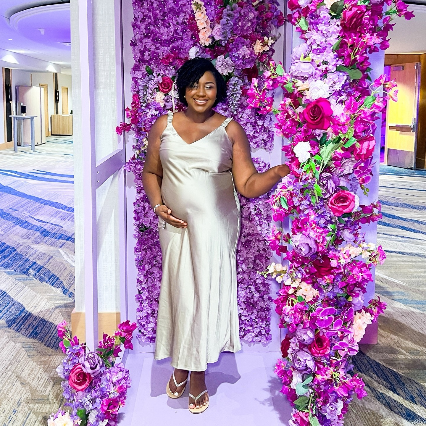 In my BLOOMING season at The Momference! Day 1 was amazing! We kicked things off with a 90’s/Love Jones poetry theme and it was a whole vibe. 

Get into this bump-friendly slip dress 😃😃😃😃 

#LTKMidsize #LTKBump #LTKStyleTip