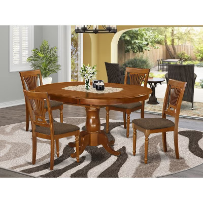 Solid Wood Dining Table Set With Kitchen Chairs Asian Style Brown Espresso | Target