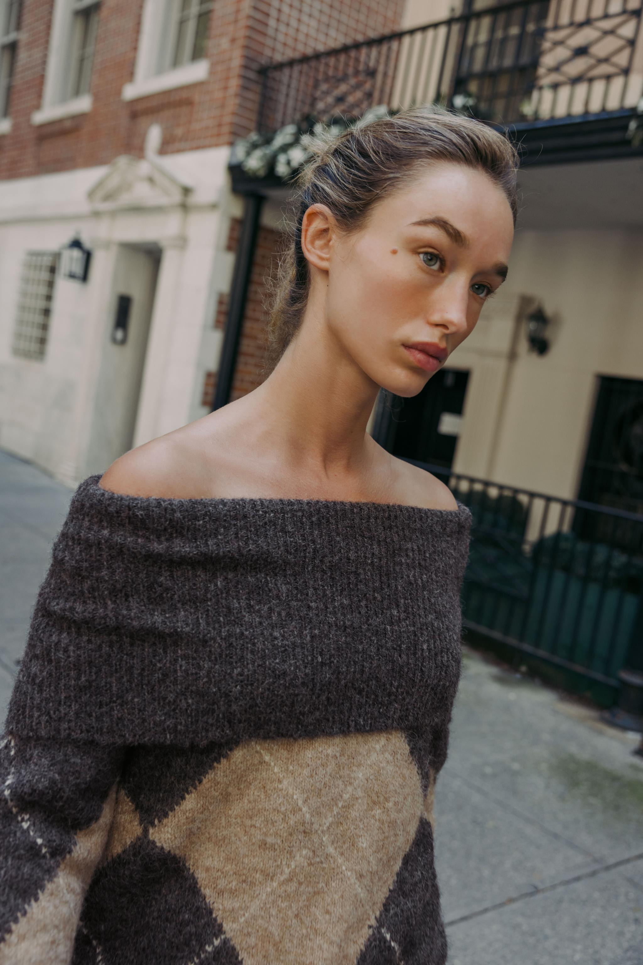 DIAMOND PATTERN STRAPLESS KNIT JUMPER | Zara UK