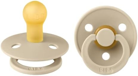 BIBS Baby Pacifiers | BPA-Free Natural Rubber Pacifier | Made in Denmark | Set of 2 Soothers (Vanill | Amazon (US)