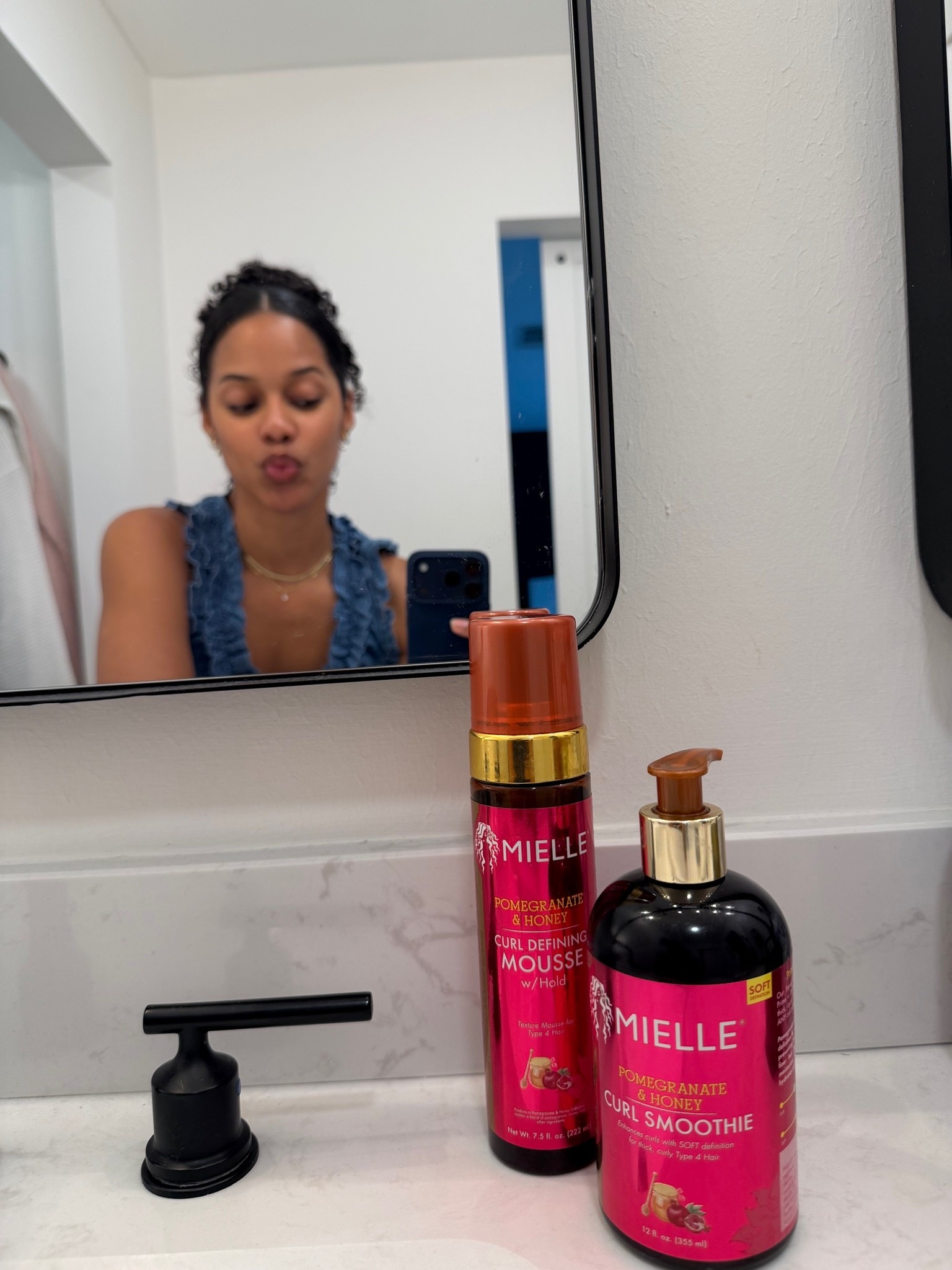 if you are looking for hair products that will hydrate and define your curls, look no further! Love these two from Mielle! #miellepartner #ad