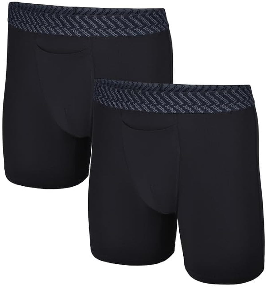 Tommy John Men’s Mid-Length Boxer Brief 6” Underwear - Cotton Basics Boxers with Supportive C... | Amazon (US)