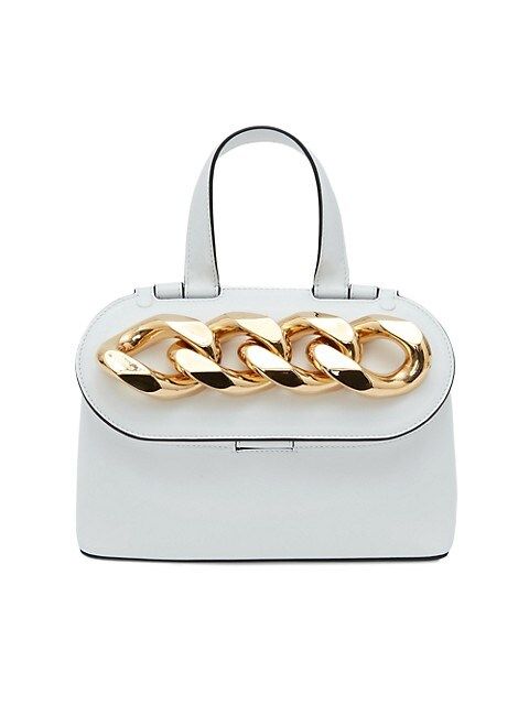 Small Chain Lid Leather Top Handle Bag | Saks Fifth Avenue