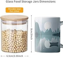 Glass Jars Set, Yibaodan 12 Set 6oz Spice Jars with Bamboo Airtight Lids and Labels, Food Cereal ... | Amazon (US)