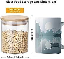 Glass Jars Set, Yibaodan 12 Set 6oz Spice Jars with Bamboo Airtight Lids and Labels, Food Cereal ... | Amazon (US)