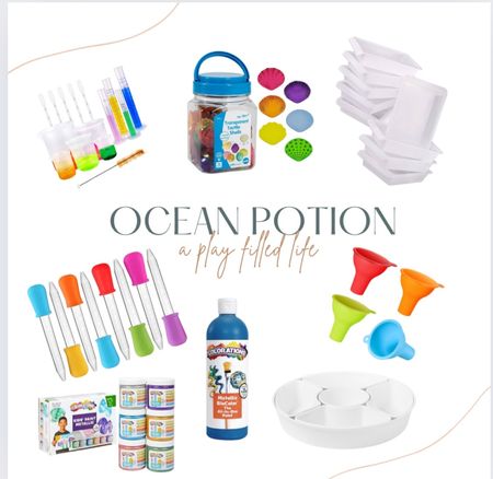 Here is everything you need to make ocean potion! Details on insta @aplayfilledlife!

#LTKKids #LTKFamily #LTKOver40