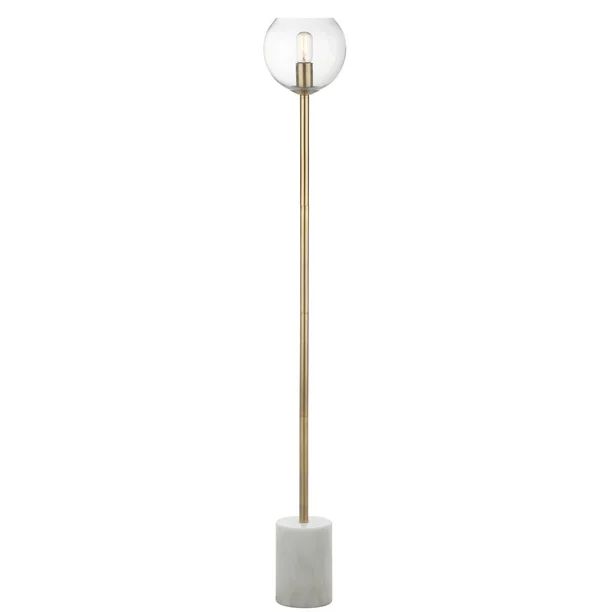 Safavieh Bradley 61 in. H Modern Glam Floor Lamp, White/Brass Gold - Walmart.com | Walmart (US)
