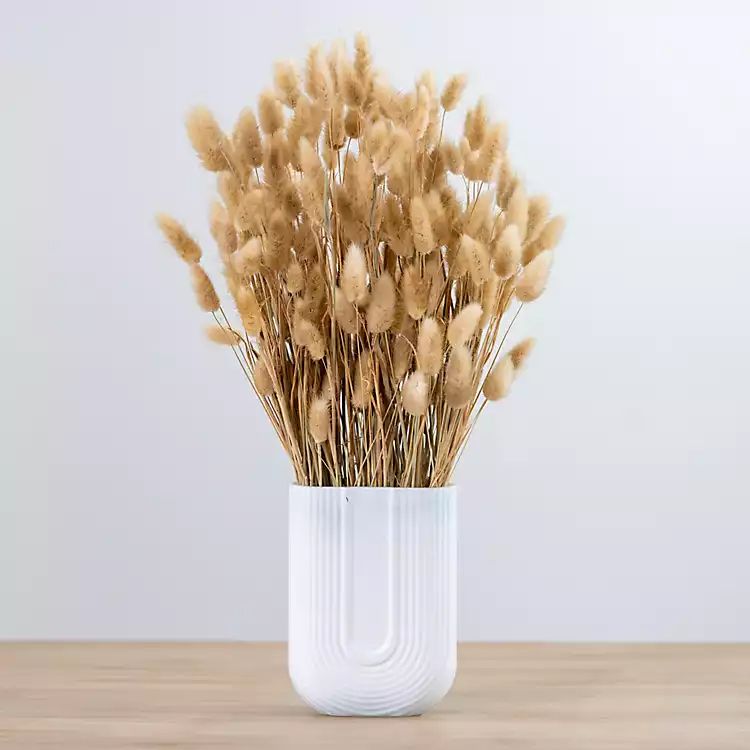 Wheat Arrangement in White Glass Vase | Kirkland's Home