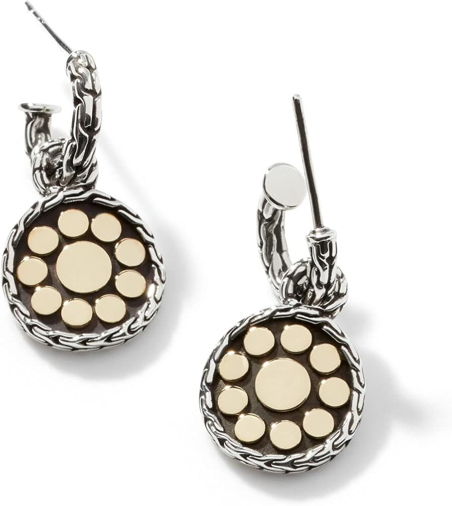 WOMEN's Dot Gold & Silver Small Round Hoop Drop Earrings | Amazon (US)