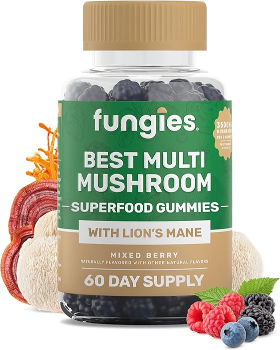 Fungies Multi Mushroom Gummies for Men & Women - Mushroom Supplement Includes Lion’s Mane, Cord... | Amazon (US)