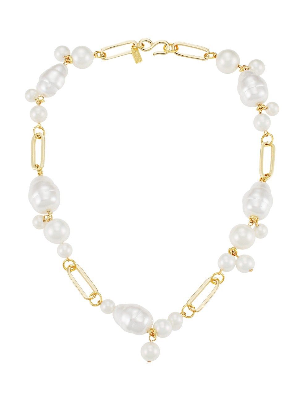 Goldtone Pearl Cluster Necklace | Saks Fifth Avenue
