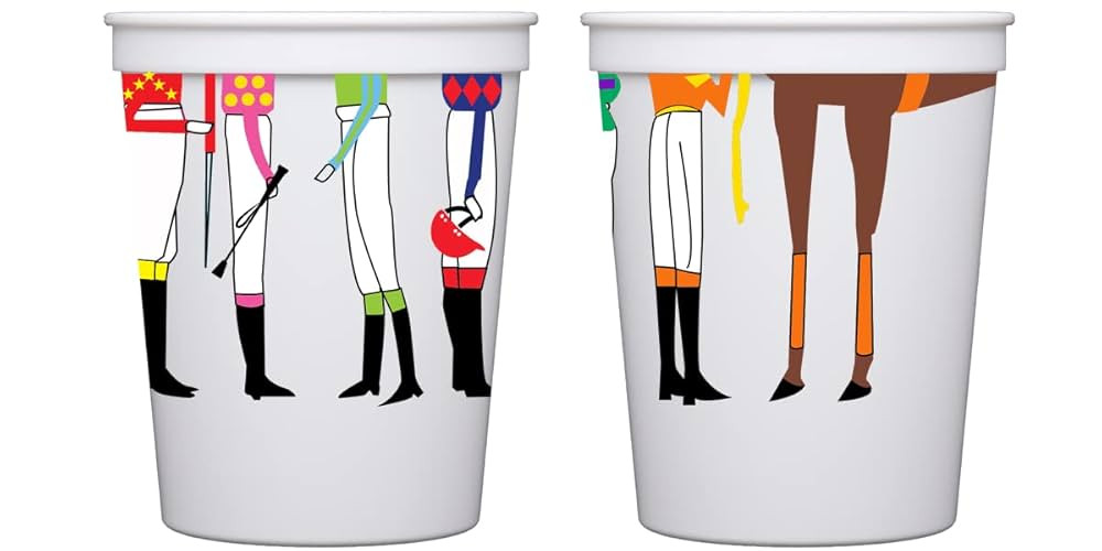 Horse Racing/Derby Legs Plastic Stadium Cups Cute Cup Set 16 oz - Kentucky Derby Plastic Cups Reu... | Amazon (US)