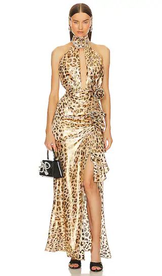 x Bridget Viviana Gown in Lexy Leopard | Revolve Clothing (Global)