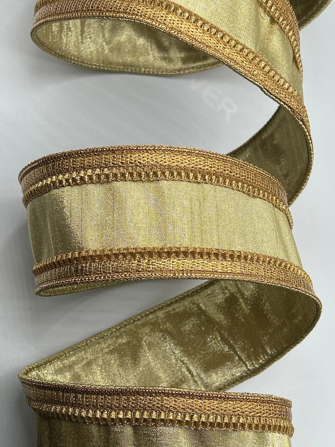 2.5 Metallic Gold Ribbon Gold Borders Lots of Sparkle Wired Edges Farrisilk 10 Yard Roll - Etsy | Etsy (US)