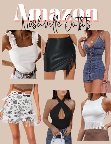 Nashville outfit ideas from Amazon prime 
Country concert outfit inspo from Amazon Prime

Amazon, amazon fashion, country concert, country concert outfit, cow print, skirt, nashville, nashville outfit inspo, bachelorette, bachelorette party outfits, Fringe, sequins, crop top, denim jeans, cowgirl, cowboy, howdy, belt, fringe purse, wedding, bride, going out tops, party tops, party outfits, going out outfits, western, cowgirl boots, cowgirl outfits, denim jeans, tank top, amazon style, fall, summer, earrings, statement earrings, lace top, bodysuit, bedazzled, clubbing, preppy, concert outfit, rodeo 
#amazon #amazonfashion #nashvilleoutfit#LTKunder50

#LTKtravel #LTKFestival #LTKparties