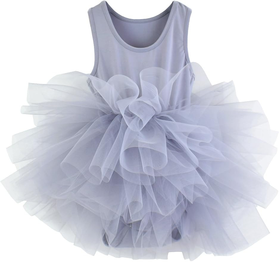 Girls' Camisole Dance Tutu Leotard with Fluffy 4-Layers Ballet Dress for Ballerina (18 Months - 7... | Amazon (US)