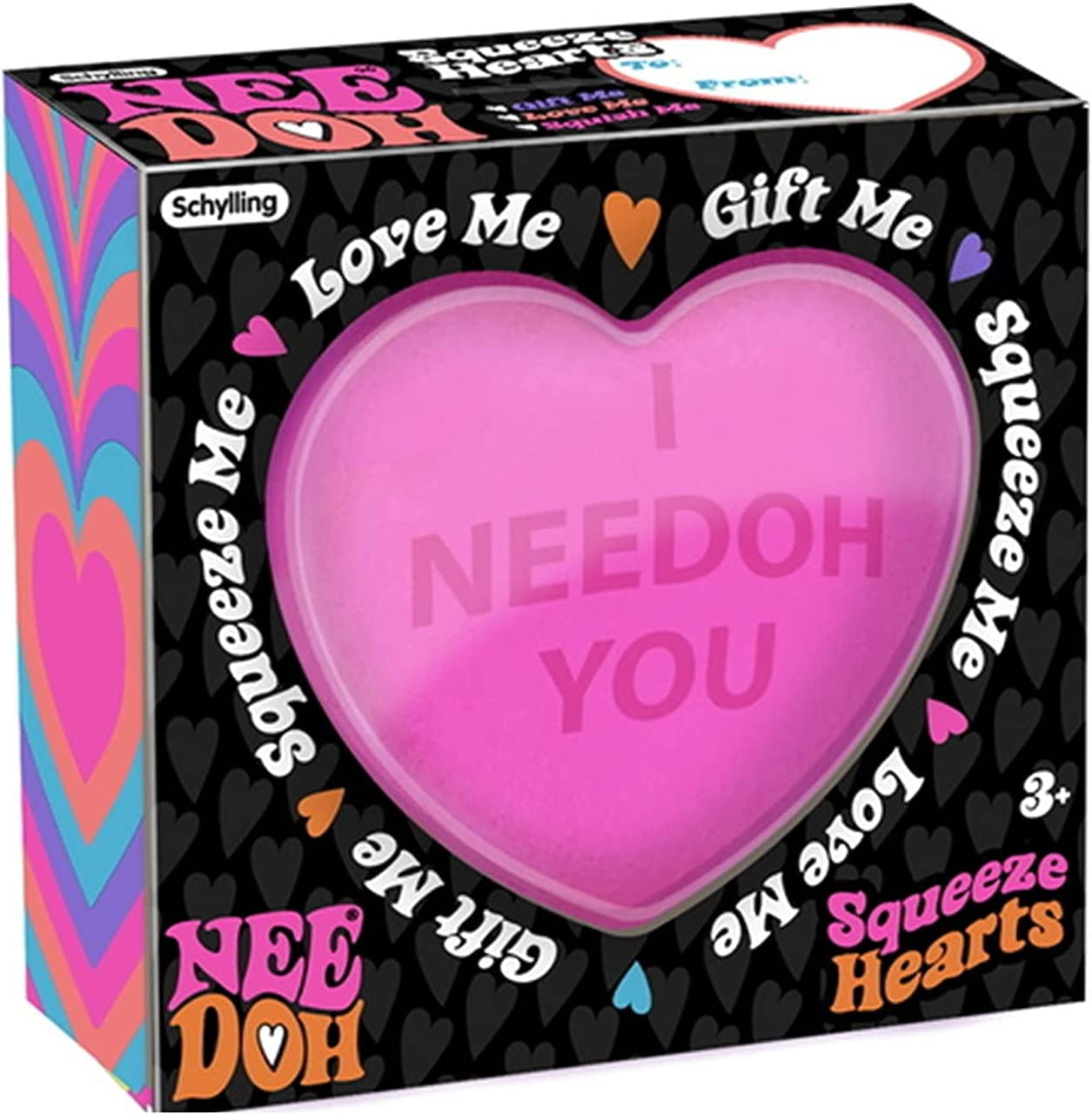 Schylling NeeDoh Squeeze Heart - Sensory Fidget Toy - Assorted Colors - Ages 3 to Adult (Pack of ... | Amazon (US)