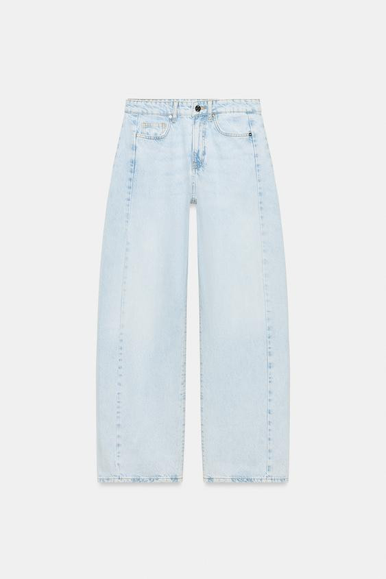 Zara - Z1975 High Rise Barrel Jeans - Light Blue - 26 (Ca 2) - Woman | Zara Canada