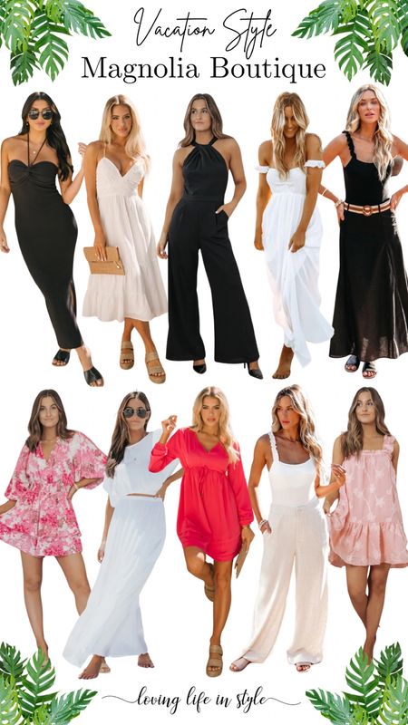 The prettiest vacation looks from Magnolia Boutique - in neutral black or white and pretty pinks. 

Beach dresses, beach pants, vacation style, resort style, resort look, resort wear, vacation outfit, resort dinner outfit 

#LTKstyletip #LTKSeasonal #LTKtravel