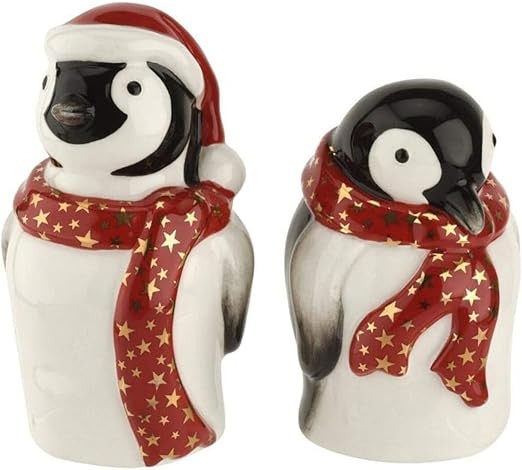Spode Christmas Tree Mr & Mrs Penguin Salt and Pepper Shaker Set (2-Piece)- Holiday Kitchen & Tab... | Amazon (US)