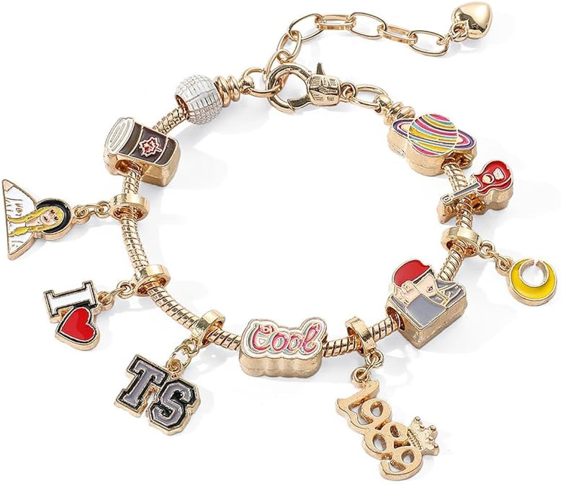 W.Sealet Gold Bracelet for Girls Women, Taylor Bracelets Jewelry Merch Gift Stuff Country Music S... | Amazon (US)