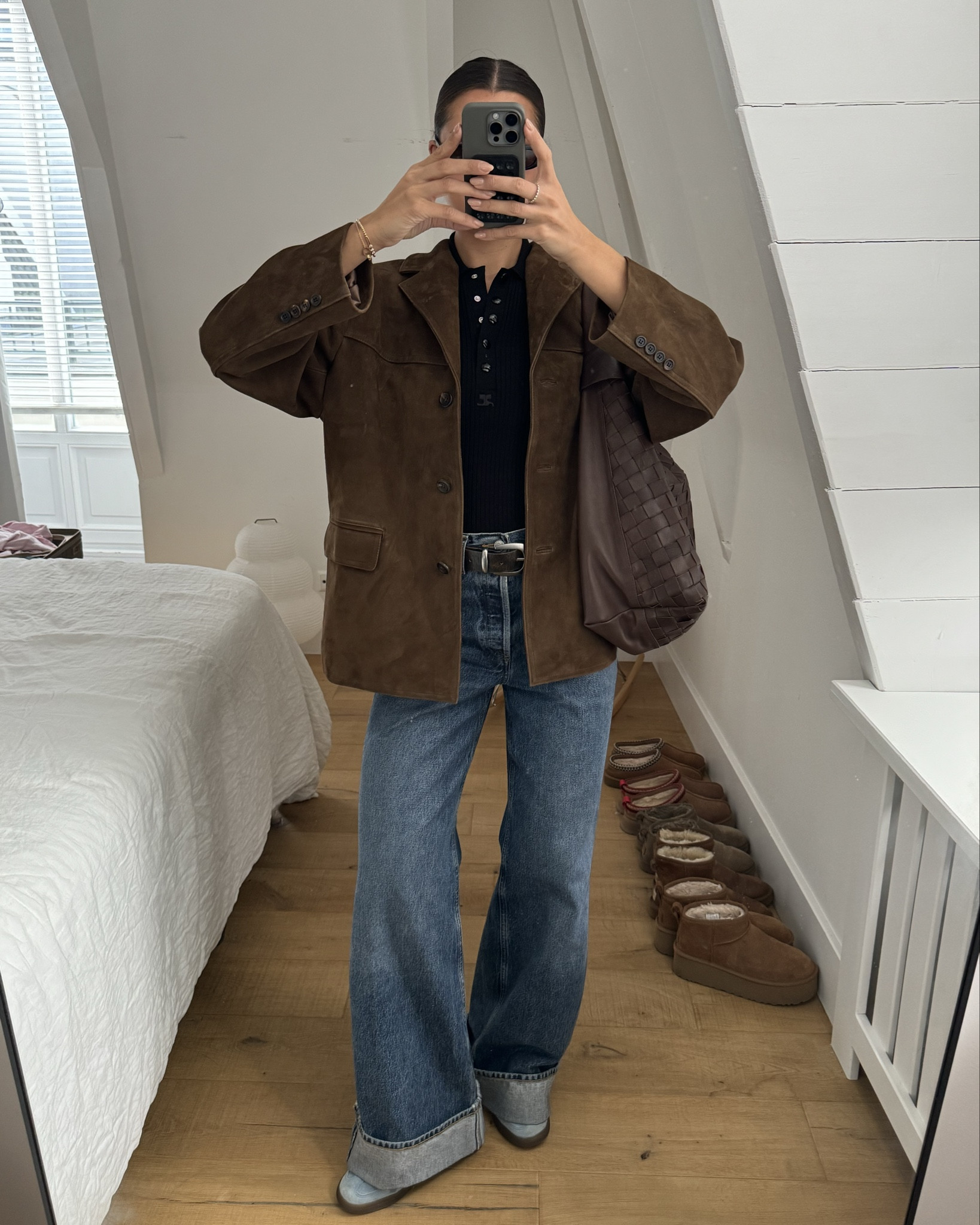 Agolde jeans & Courrèges polo