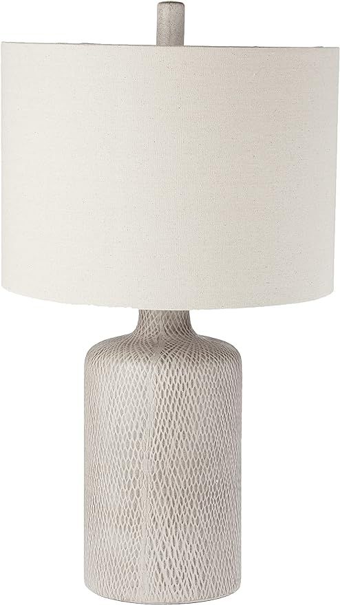 Signature Design by Ashley Linus Modern Ceramic Table Lamp, 25", Natural Stone Finish | Amazon (US)