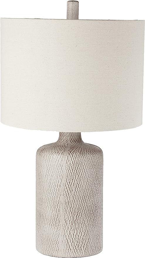 Signature Design by Ashley Linus Modern Ceramic Table Lamp, 25", Natural Stone Finish | Amazon (US)