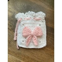 Coquette Crochet Bow Pouch | Etsy (US)