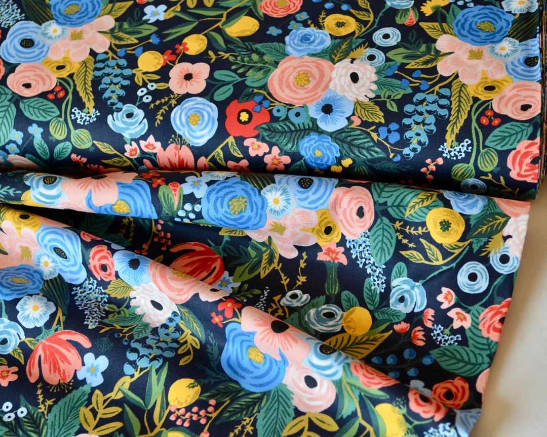 Wildwood RP100-NA2 -Garden Party-Navy Fabric,Cotton+Steel Rifle Paper Co, Wildwood Collection,Nav... | Etsy (US)
