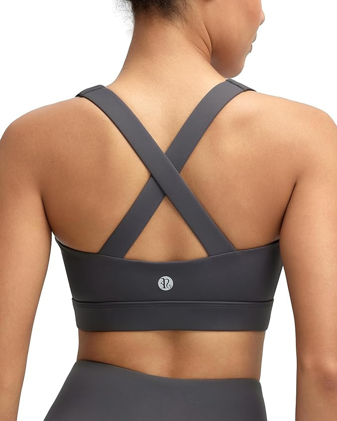 RUNNING GIRL Sports Bra for Women,Molded Cup Strappy Running High Impact Sports Bra with Sewn in ... | Amazon (US)