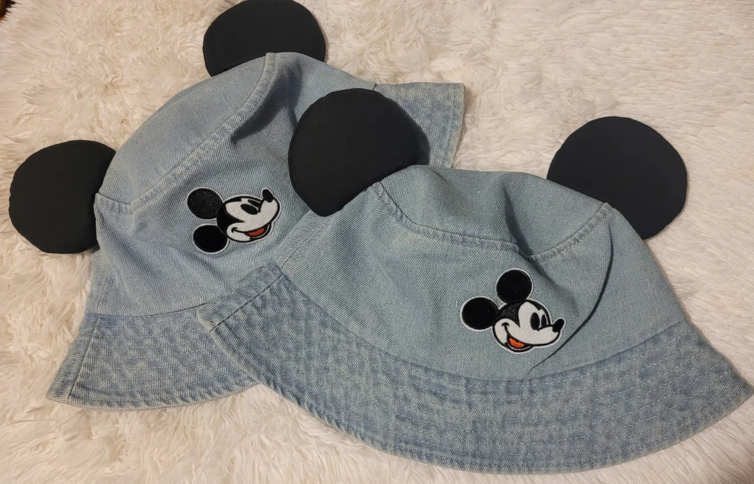 Mickey jean bucket hat | Etsy (US)