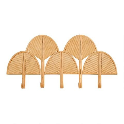 Natural Rattan Fan Wall Rack | World Market