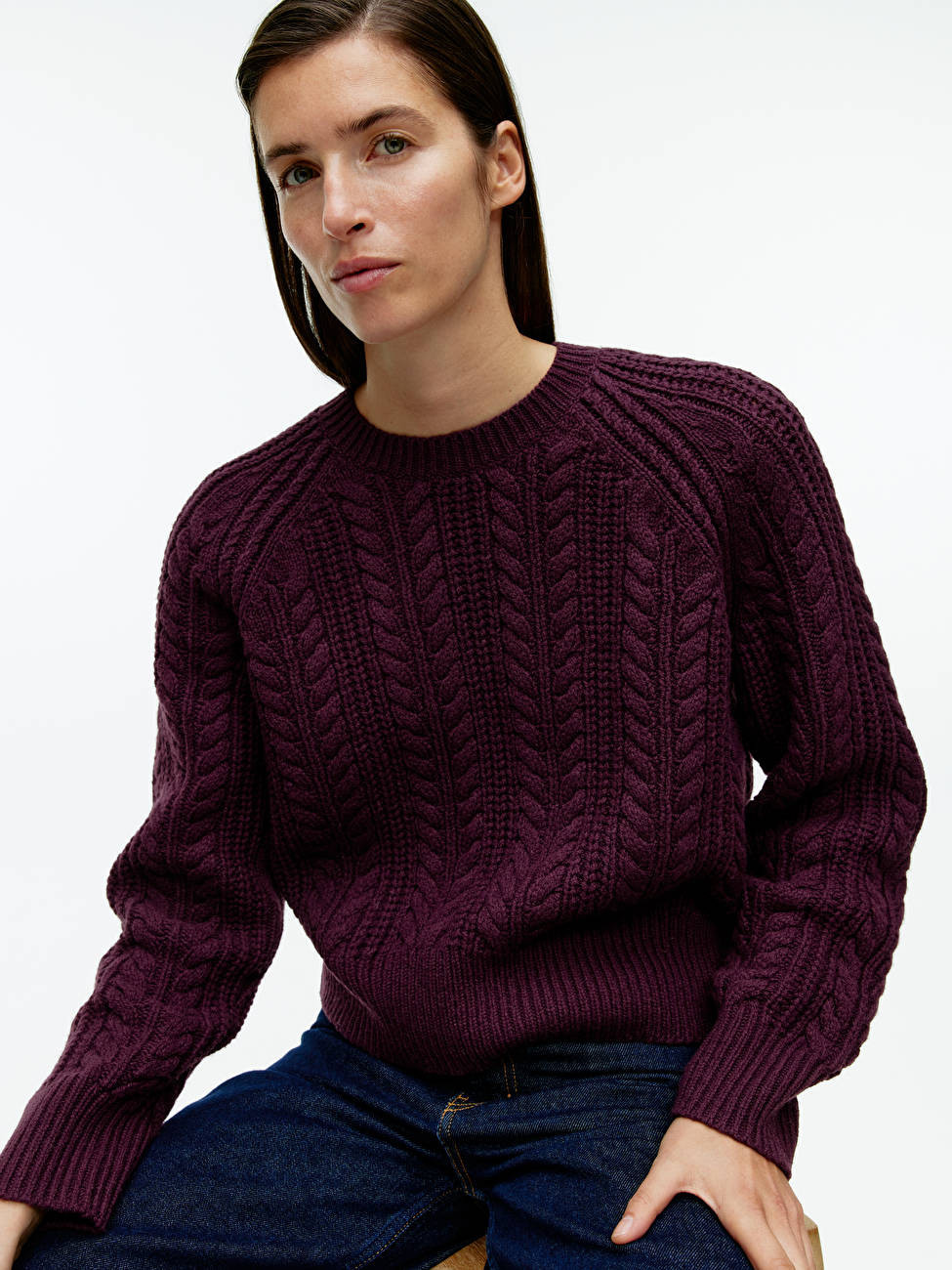 Cable-Knit Wool Jumper | ARKET (US&UK)