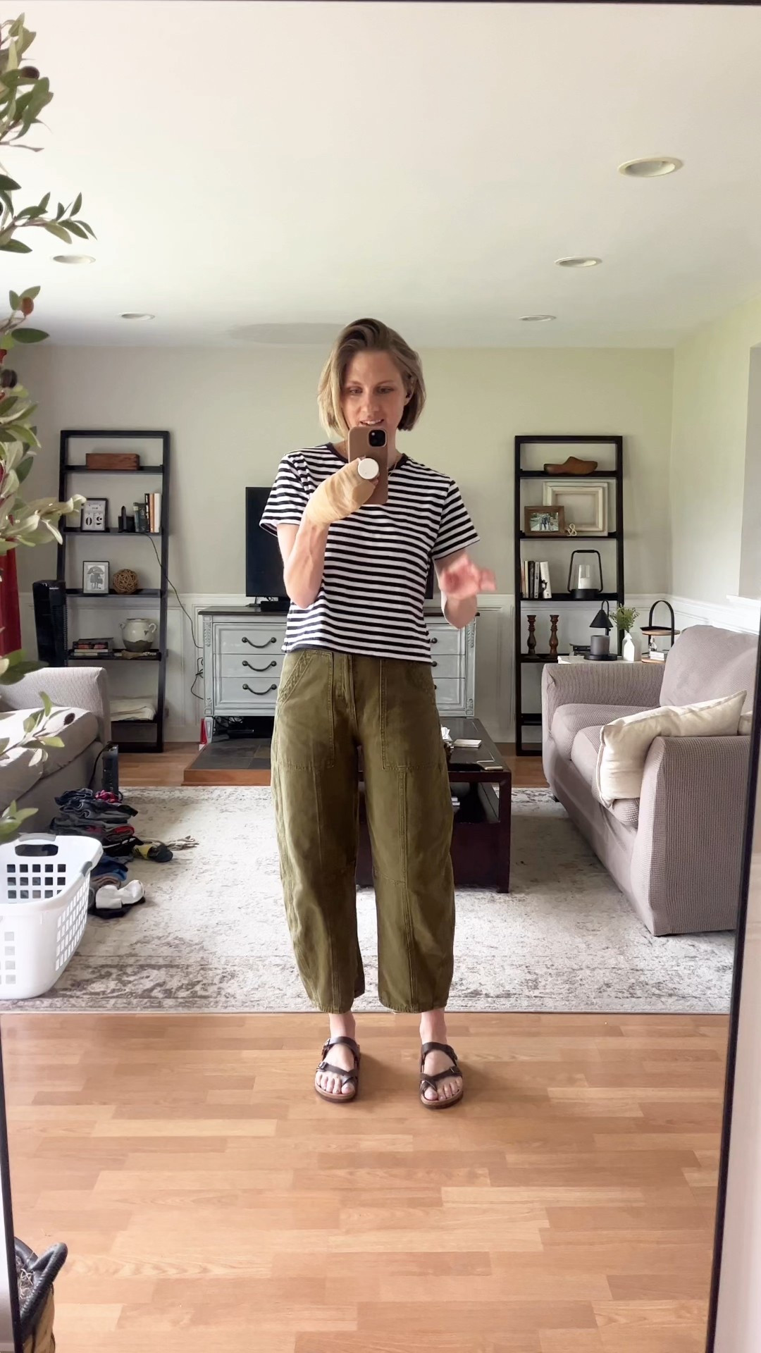 Wearing true medium top, sized down to 4 in jeans, sized up half size in sandals! The perfect spring outfit for any occasion  

#LTKOver40 #LTKSaleAlert #LTKFindsUnder50