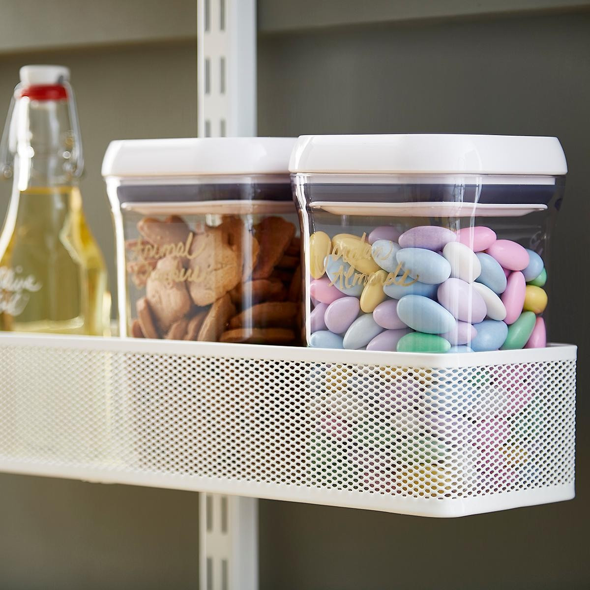 Elfa Utility White Mesh Pantry Door & Wall Rack | The Container Store