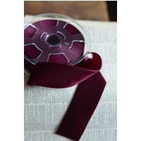 Dark Burgundy 2"" Wide Swiss Velvet Ribbon | Etsy (US)