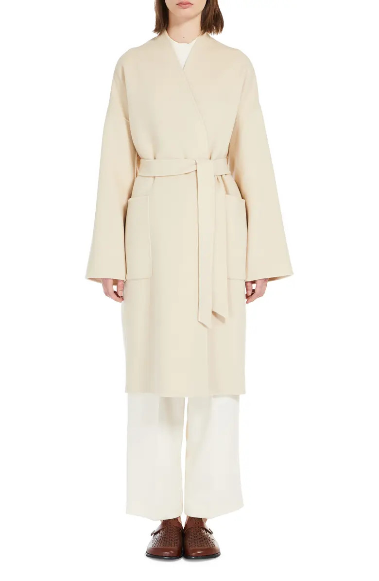 Max Mara Eris Virgin Wool Wrap Coat | Nordstrom | Nordstrom