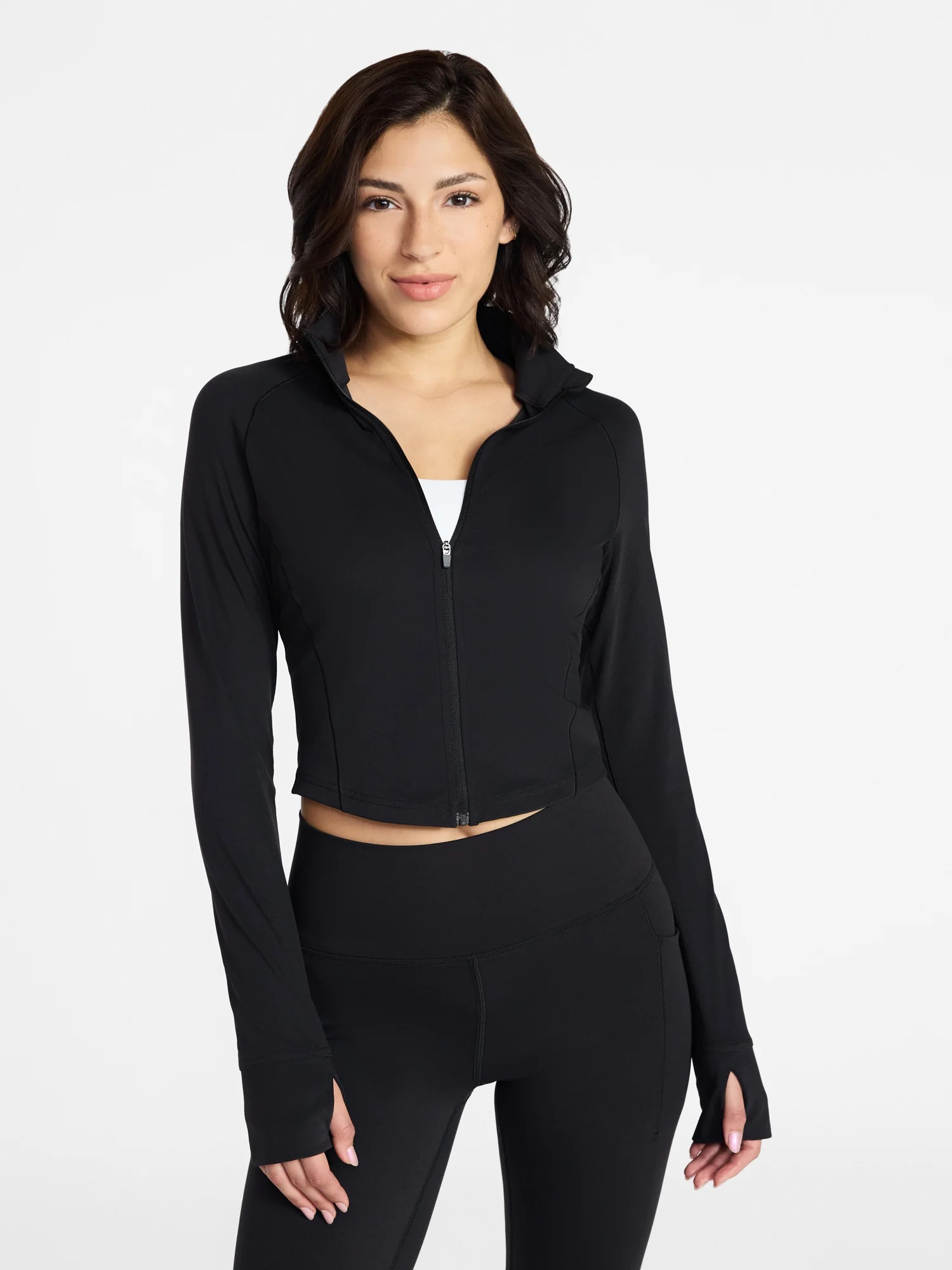 Avia Women's SoftSculpt Cropped Jacket, Sizes XS-XXXL | Walmart (US)