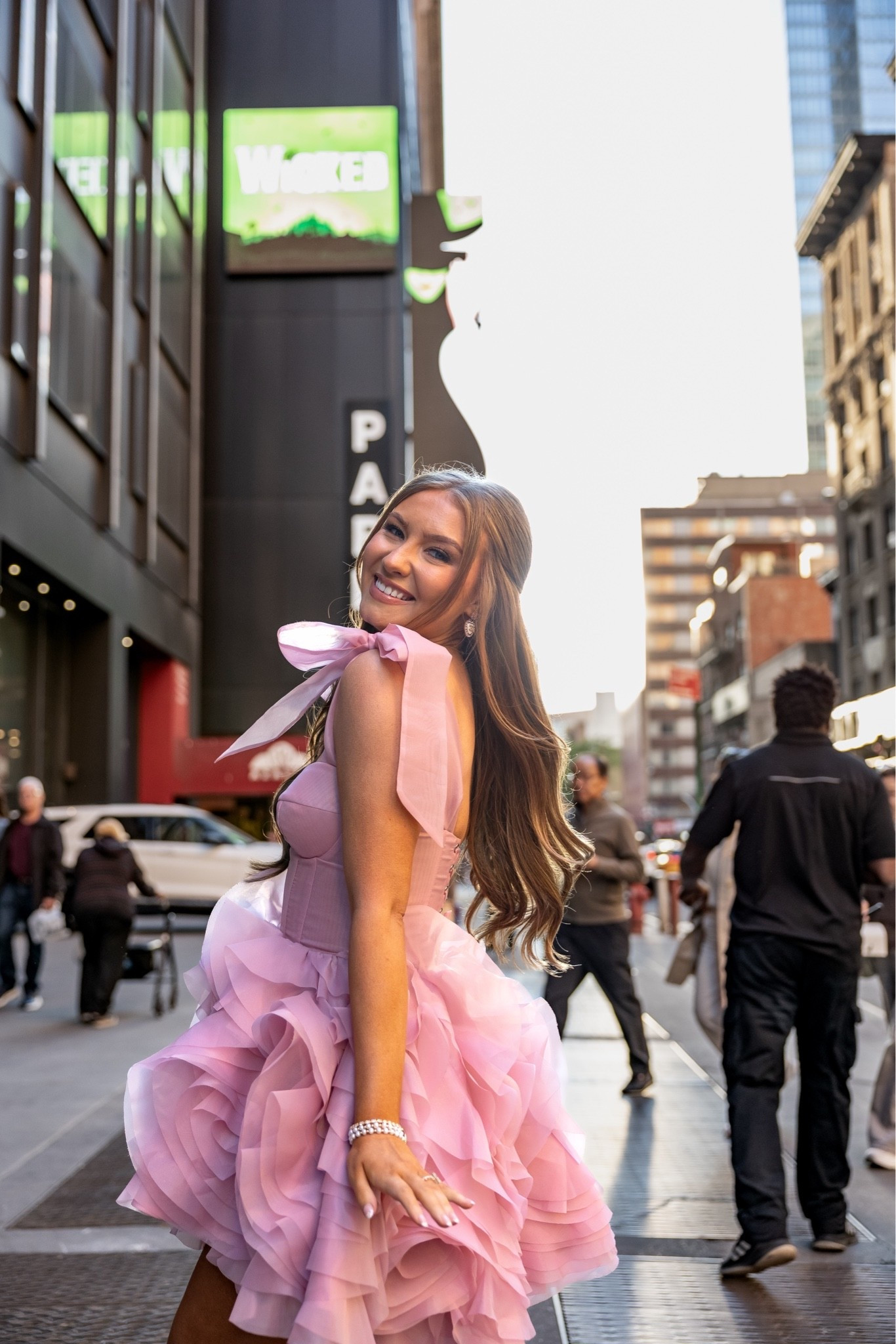 Similar pink ruffle dresses to the one I wore to wicked 💕💚

#LTKootd