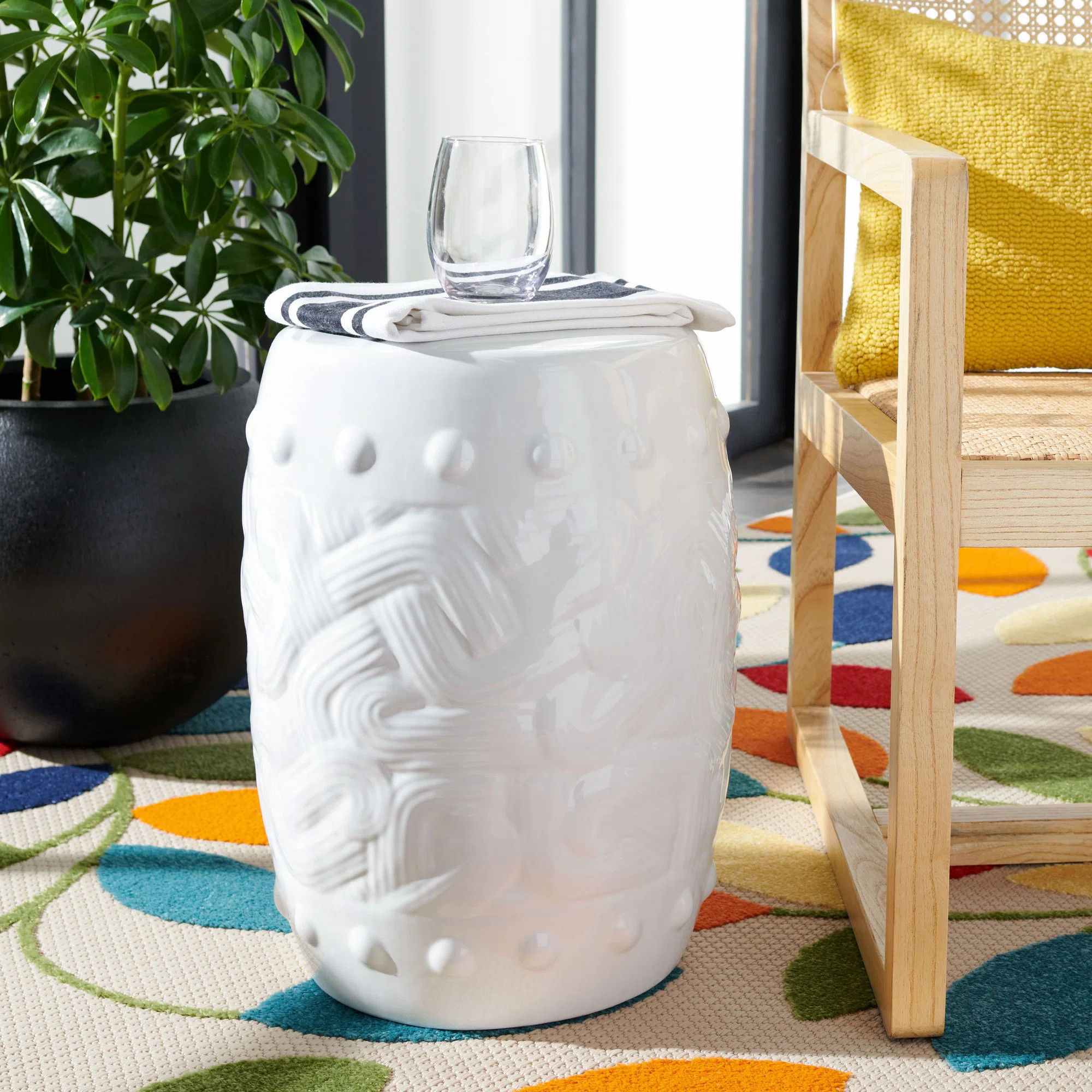 Akaki Ceramic Accent Stool | Wayfair North America