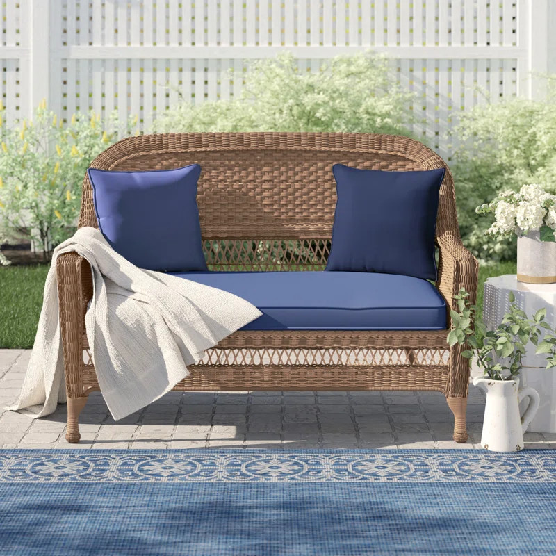Armbruster 51'' Polyethylene (PE) Wicker Outdoor Loveseat | Wayfair North America