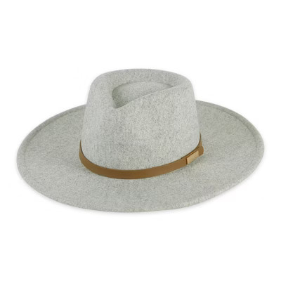 Hadley Wren Heathered Wide Brim Hat - Gray | Target